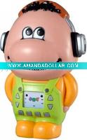 music clock pvc figure
