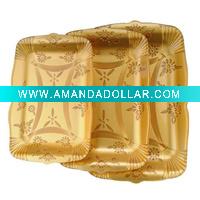 Golden rectangle acrylic tray