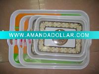 Wholesale new style plastic tray melamine with handle