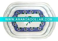 yellow melamine tray
