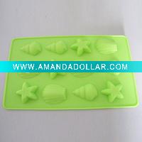12 Cups Silicone Shell Shape Ice Cube Tray