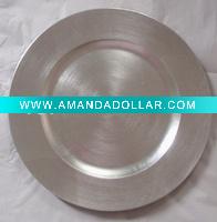 13' silver charger plate