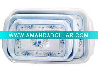 melamine wavy round tray
