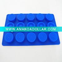 15 Cups Silicone Round Ice Cube Tray