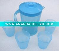 Wholesale Plastic water jug with four cup SM8230