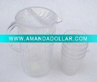 Wholesale Plastic water jug with four cup SM8281