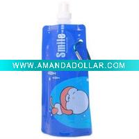 cartoon design foldable water bottle