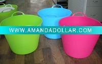 Wholesale colorful tubtrugs,flexible plastic bucket
