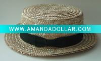 Wholesale (HBK1119) Natural Paper Straw Bucket Hat With Black Polyester Band