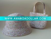 girl's bucket hat & bag