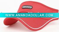 embroidery sun visor cap in 100% cotton