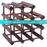 Wholesale natural wooden wine rack