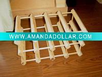 Wholesale wooden wine rack for 12 bottles