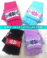 convertible acrylic knit glove