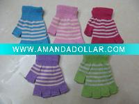 fashion striped acrylic gloves
