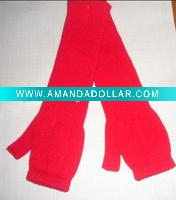 Half finger knitted long gloves acrylic glove