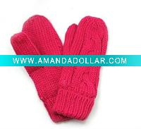 fashion acrylic knitted glove