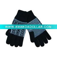 100% acrylic jacquard knitted glove with thinsulate c-40 lining