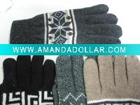 jacquard snowflake gloves