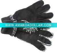 Thermal acrylic plain knit gloves
