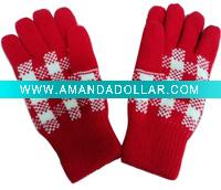 Wholesale fashion acrylic snow flower gloves mitten