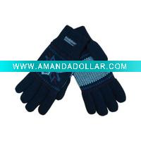 Wholesale 100% acrylic knitted jacquard glove