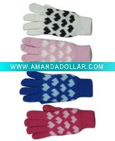 fashion acrylic snow flower gloves mitten