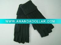 Half-fingered knit gloves