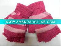 Wholesale Fingerless Acrylic Gloves with a flip top