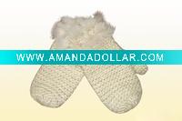 Wholesale children crochet gloves with fur