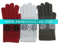Wholesale fashion acrylic snow flower gloves mitten