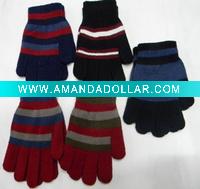 Knitted Acrylic Gloves with strip