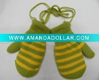 Wholesale Children's Fashion Striped Acrylic Gloves