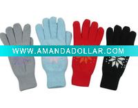 Wholesale fashion acrylic snow flower gloves mitten