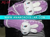 Wholesale Girls' fashion Acrylic lovely gloves