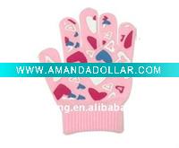 Wholesale 2011 Newest prink acrylic Knitting magic glove