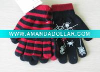 Wholesale knitted acrylic printed gloves