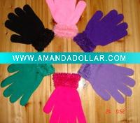 Wholesale Knitting acrylic fashion glove