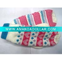 Wholesale Lady Winter Knitted Acrylic Fashion Gloves