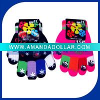 Wholesale Children's acrylic printed gloves
