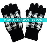 Wholesale fashion acrylic snow flower gloves mitten