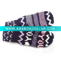 Wholesale Acrylic Fashion Knitted Ladies Winter Glove