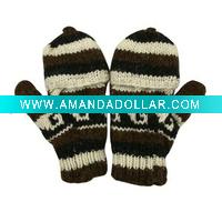 hand knitted glove for winter