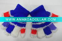 Wholesale Chilren's Acrylic Gloves with glittering laces