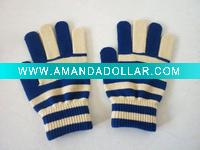 Wholesale acrylic striped magic gloves -popular gloves