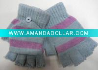 Wholesale Girls' Acrylic Gloves with a flip top