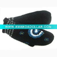 Wholesale Acrylic winter warm ladies jacquard glove