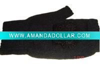 Wholesale 2011 The Newest Acrylic black fingerless gloves