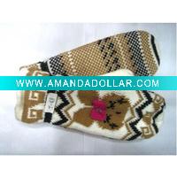 Wholesale Acrylic Fashion Knitted Ladies Winter Glove