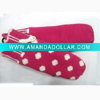 Wholesale 2011 Ladies new acrylic jacquard winter knitted glove